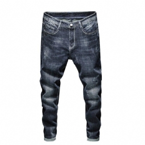 Heren Jeans Designer Slim Fit Elastische Herfstjeans