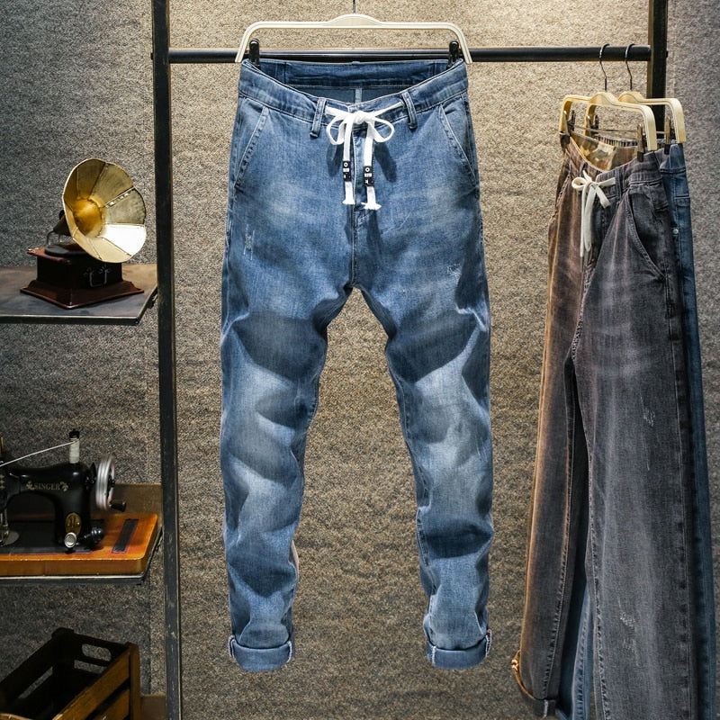 Heren Jeans Relaxte Taps Toelopende Stretchjeans