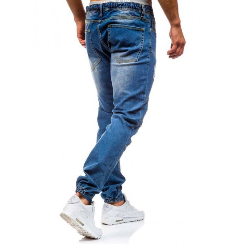 Hiphop Gewassen Skinny Jeans Voor Heren