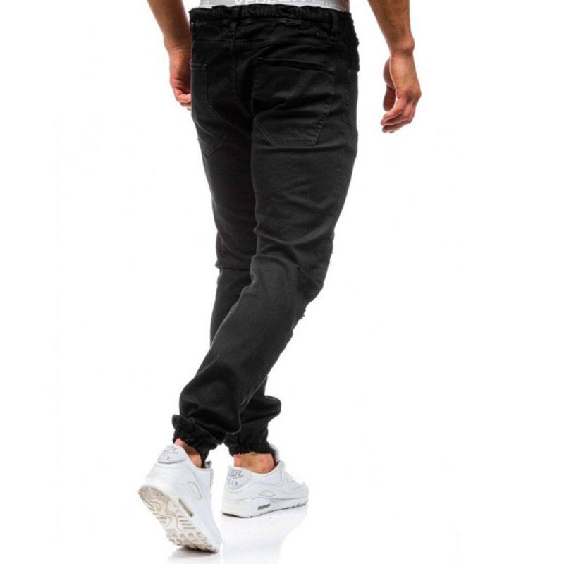 Hiphop Gewassen Skinny Jeans Voor Heren