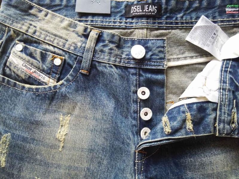 Italiaanse Gescheurde Jeans Heren Met Rechte Pasvorm