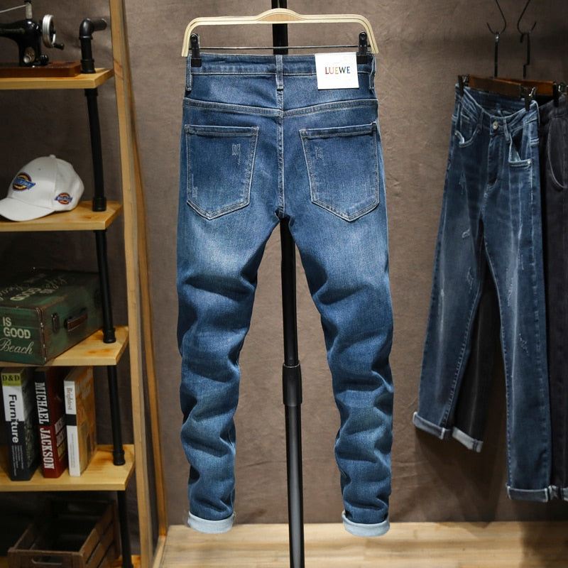 Jeans Heren Desinger-jeans Met Thermoprint En Lovertjes