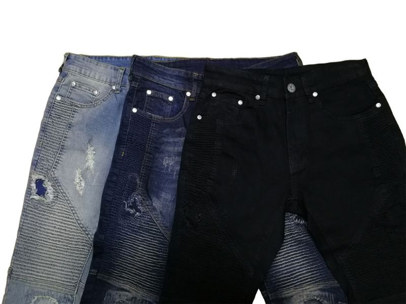 Jeans Heren Gescheurde Bikerjeans