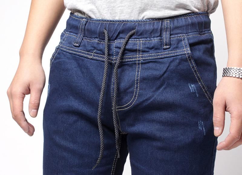 Jeans Heren Glimmende Gewassen Haremjeans