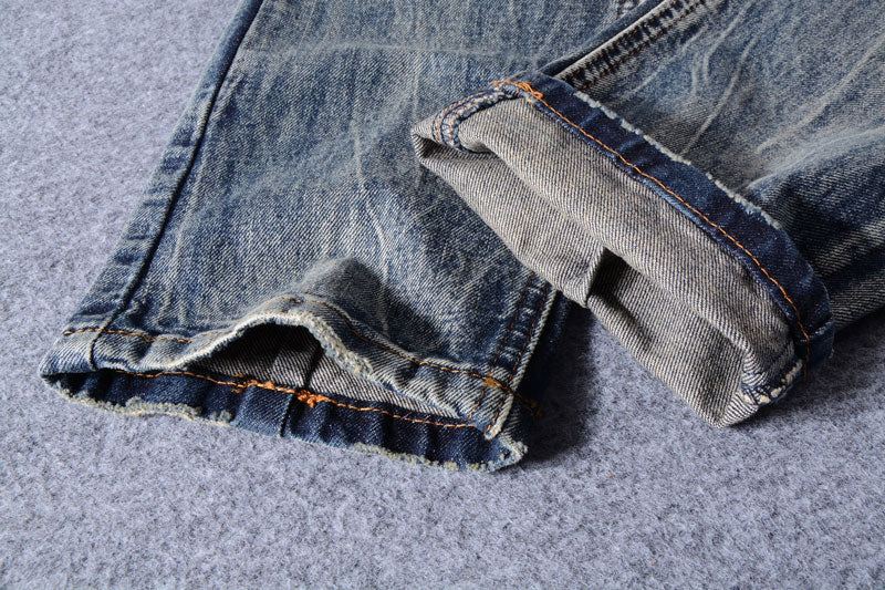 Jeans Heren Italiaanse Designerjeans Met Rechte Pasvorm