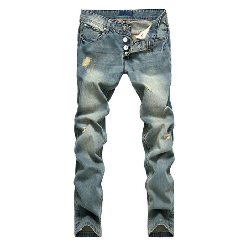 Jeans Heren Katoenen Getinte Cowboyjeans