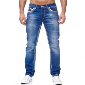 Jeans Heren Rechte Designerjeans Met Hoge Taille