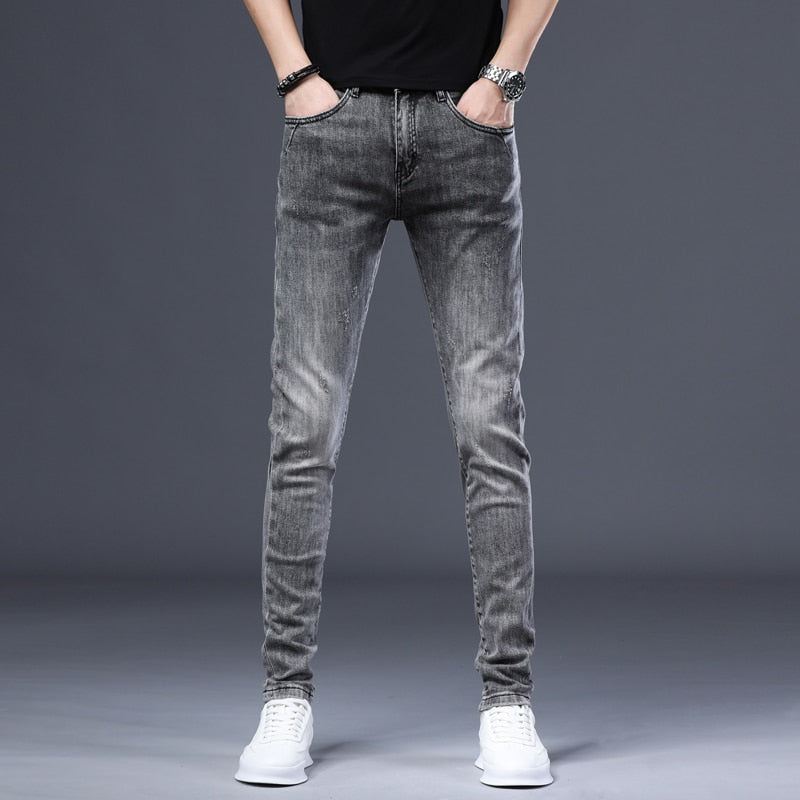 Jeans Heren Skinny Stretch Vrijetijds Denim Broek