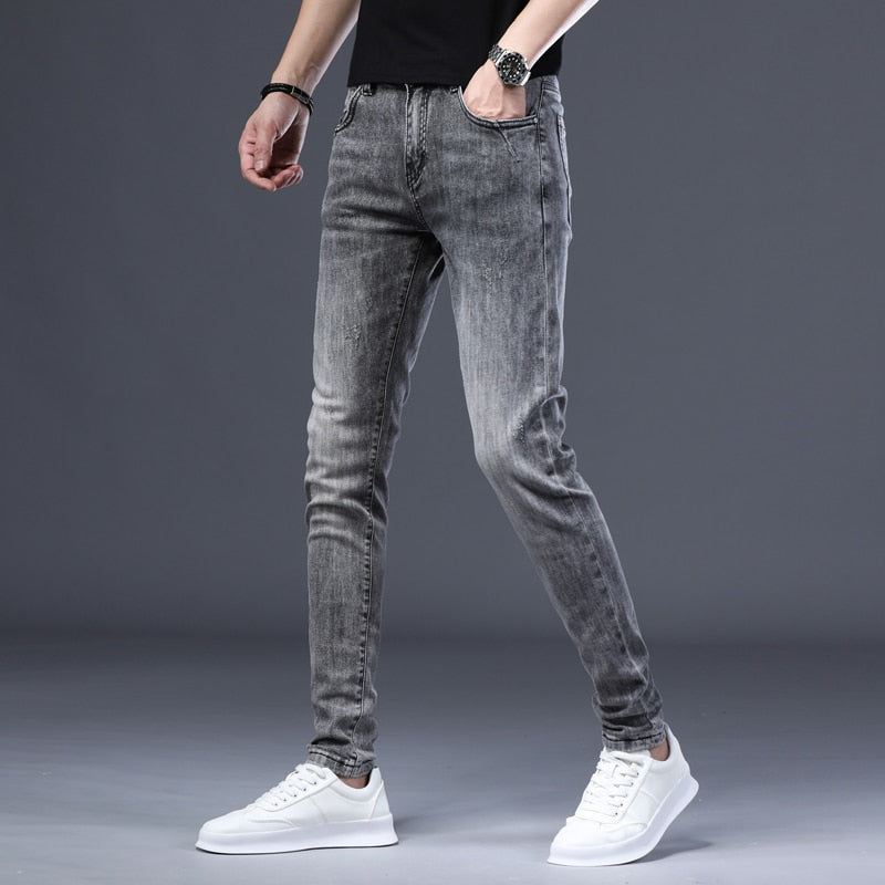 Jeans Heren Skinny Stretch Vrijetijds Denim Broek