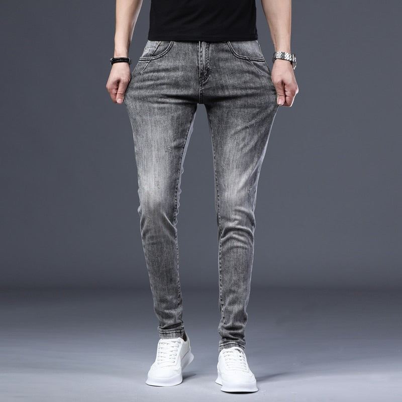 Jeans Heren Skinny Stretch Vrijetijds Denim Broek