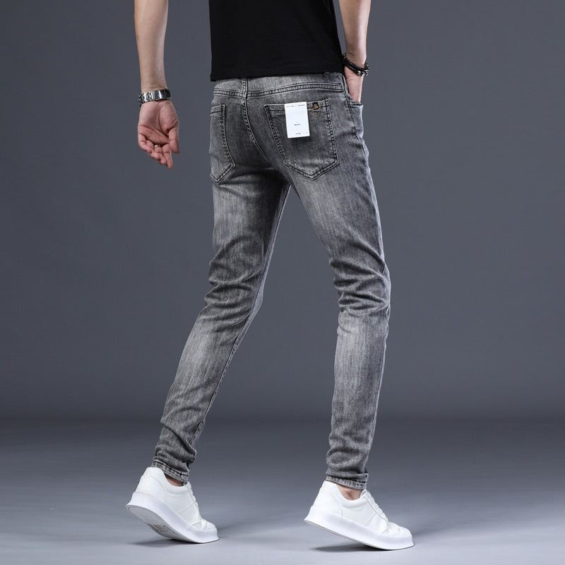 Jeans Heren Skinny Stretch Vrijetijds Denim Broek