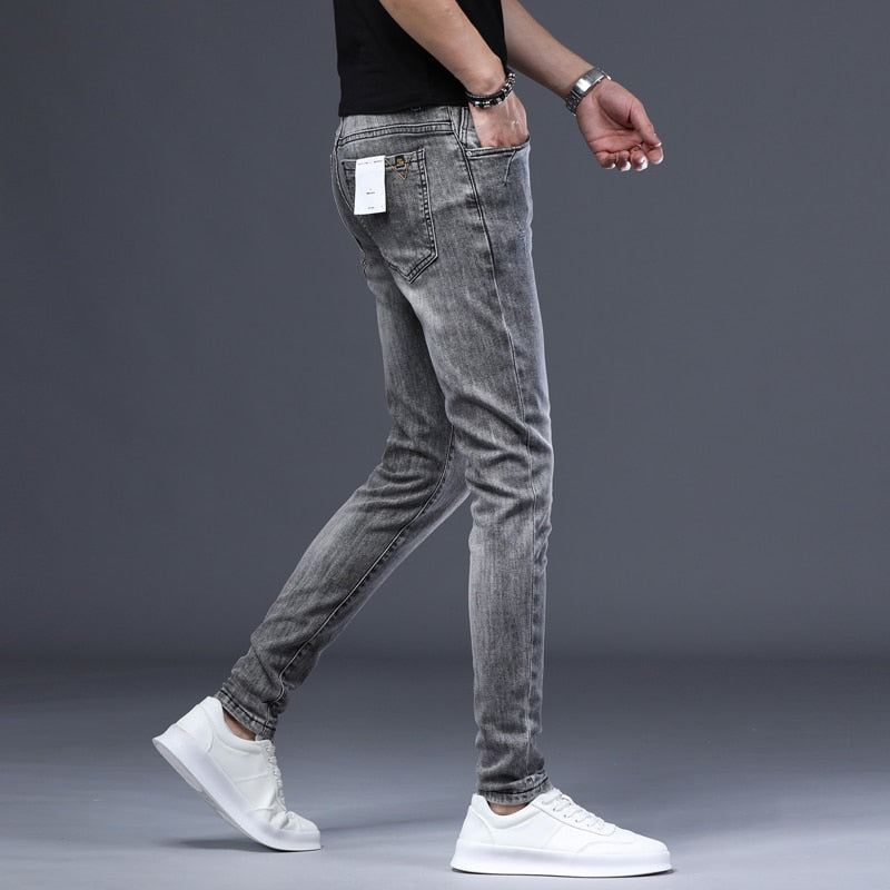 Jeans Heren Skinny Stretch Vrijetijds Denim Broek