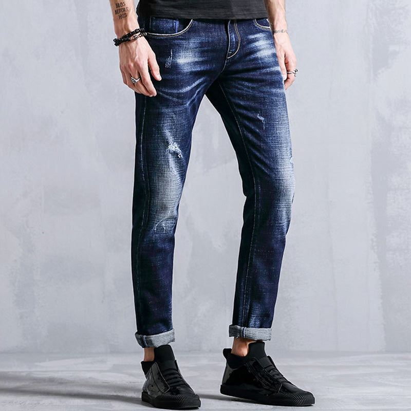 Jeans Heren Slim-fit Spijkerbroek