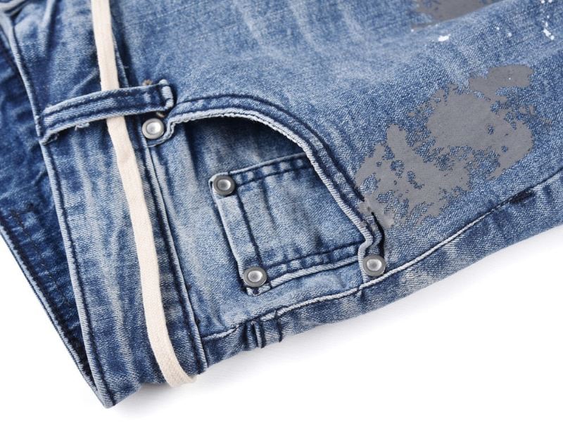 Jeans Heren Stretch-jeans Met Splash-inkt