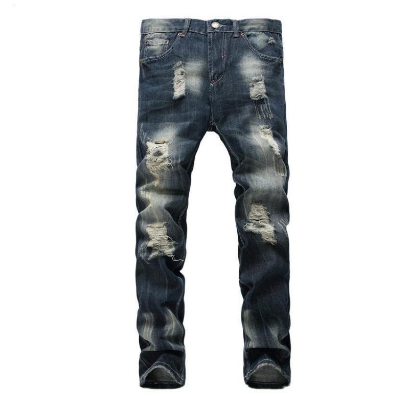 Jeans Met Hoge Kwaliteit Denim Gaten