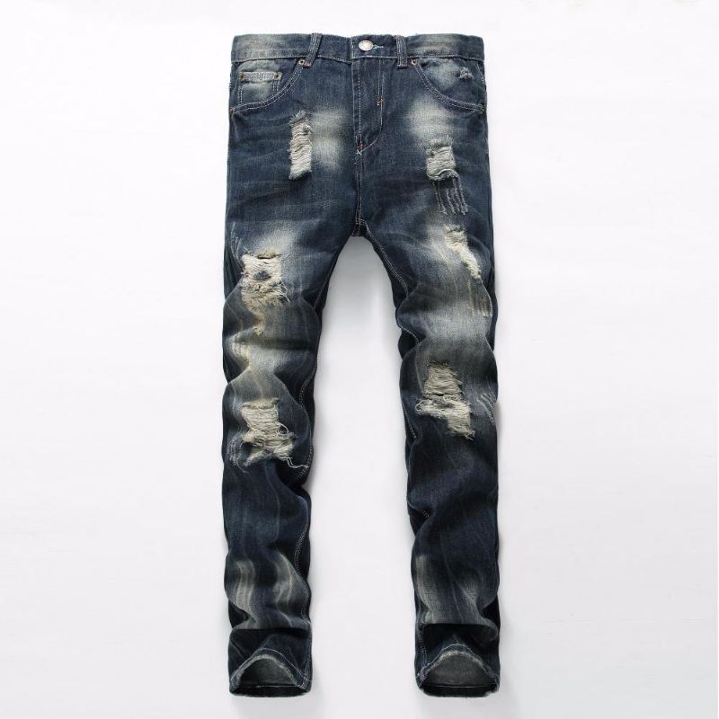 Jeans Met Hoge Kwaliteit Denim Gaten