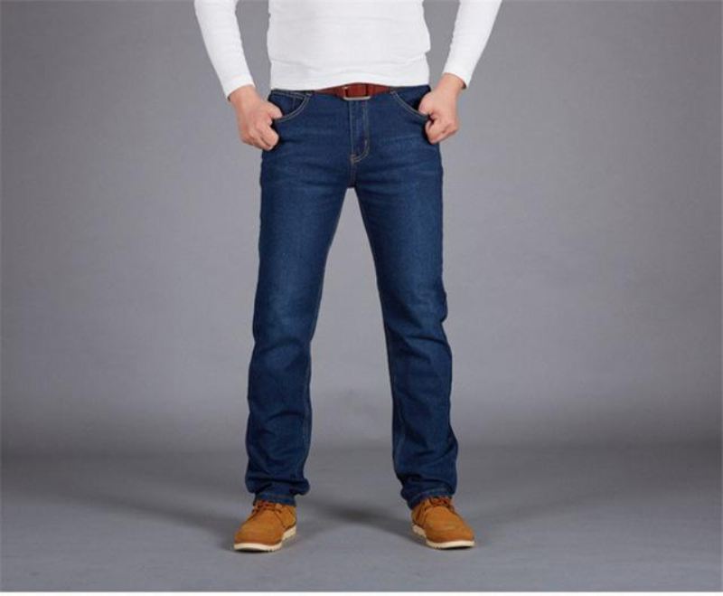 Rechte Jeans Heren Met Hoge Stretch