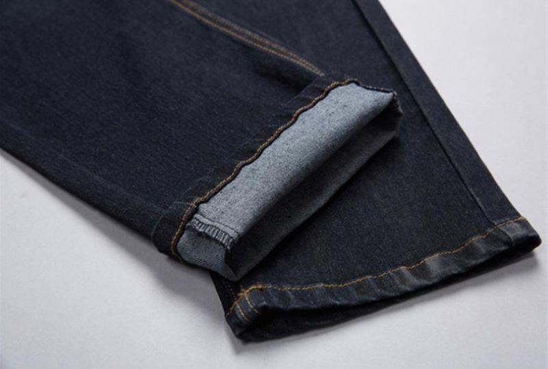 Rechte Jeans Heren Met Hoge Stretch