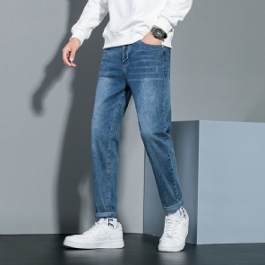 Slim-fit Jeans Heren Met Lage Taille En Borduursel