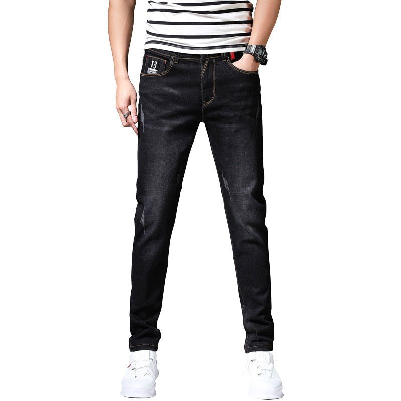 Slim-fit Skinny Jeans Heren Met Stretch En Stretch