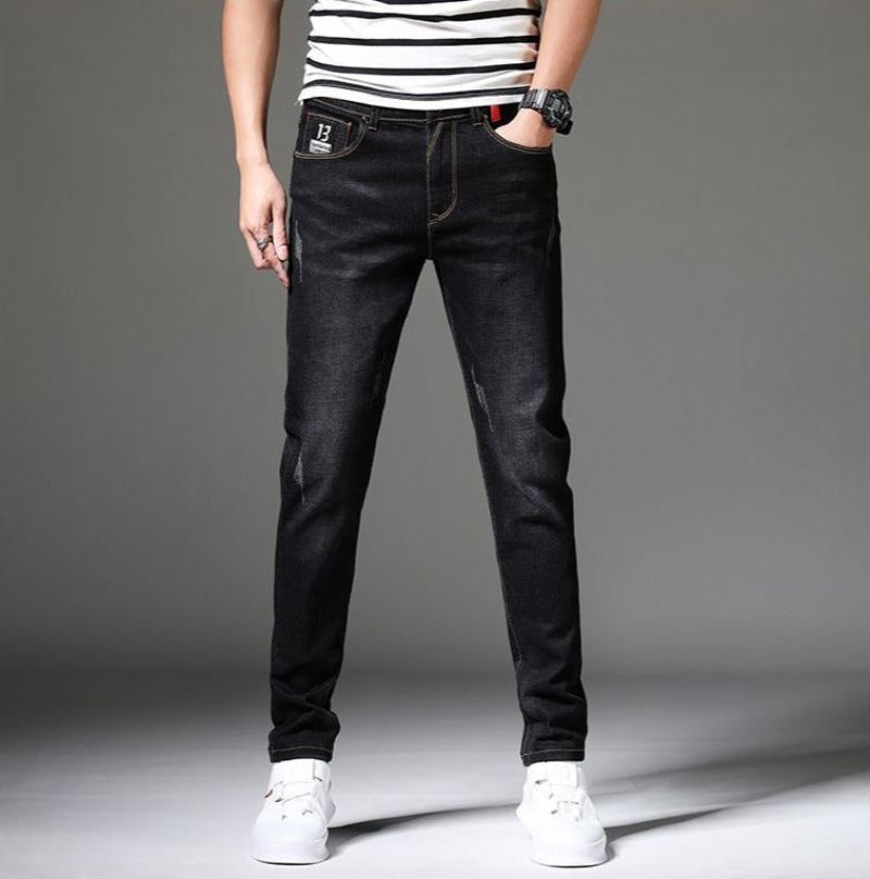 Slim-fit Skinny Jeans Heren Met Stretch En Stretch