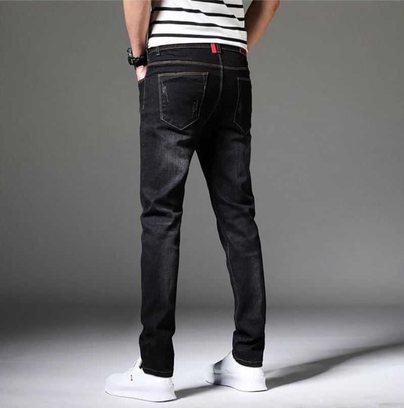 Slim-fit Skinny Jeans Heren Met Stretch En Stretch