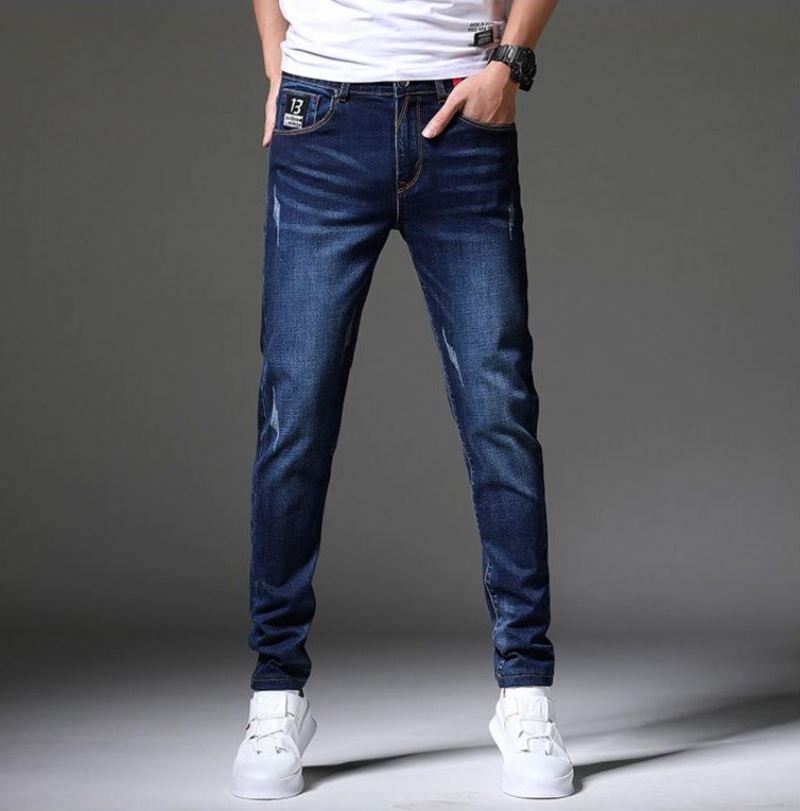 Slim-fit Skinny Jeans Heren Met Stretch En Stretch