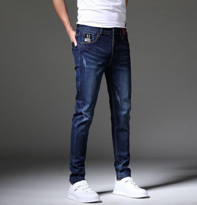 Slim-fit Skinny Jeans Heren Met Stretch En Stretch