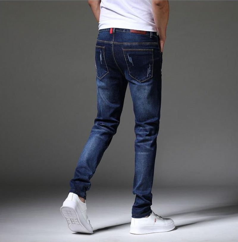 Slim-fit Skinny Jeans Heren Met Stretch En Stretch