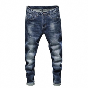 Slim-fit Stretch Jeans Heren In Hiphopstijl