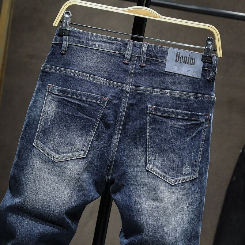 Slim-fit Stretch Jeans Heren In Hiphopstijl