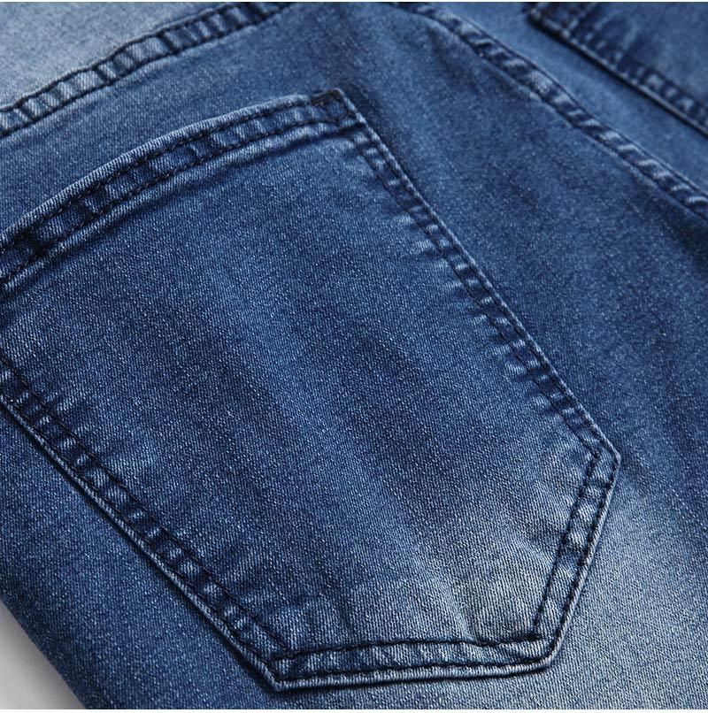 Slim Jeans Heren Met Gescheurde Denim