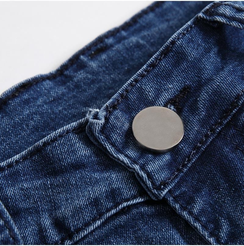 Slim Jeans Heren Met Gescheurde Denim