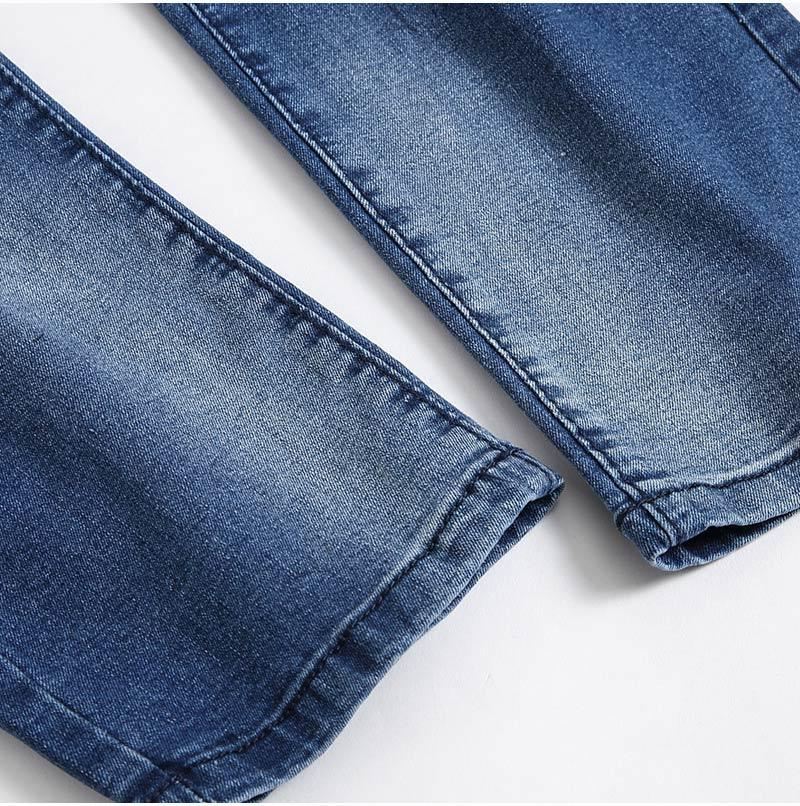 Slim Jeans Heren Met Gescheurde Denim