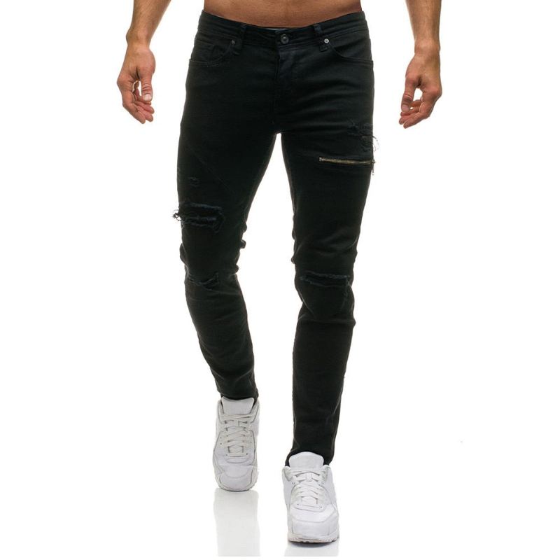 Stijlvolle Skinny Jeans Heren Met Gaten