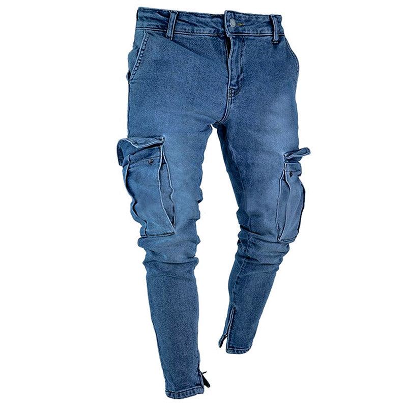 Trend Kniegat Rits Voeten Jeans