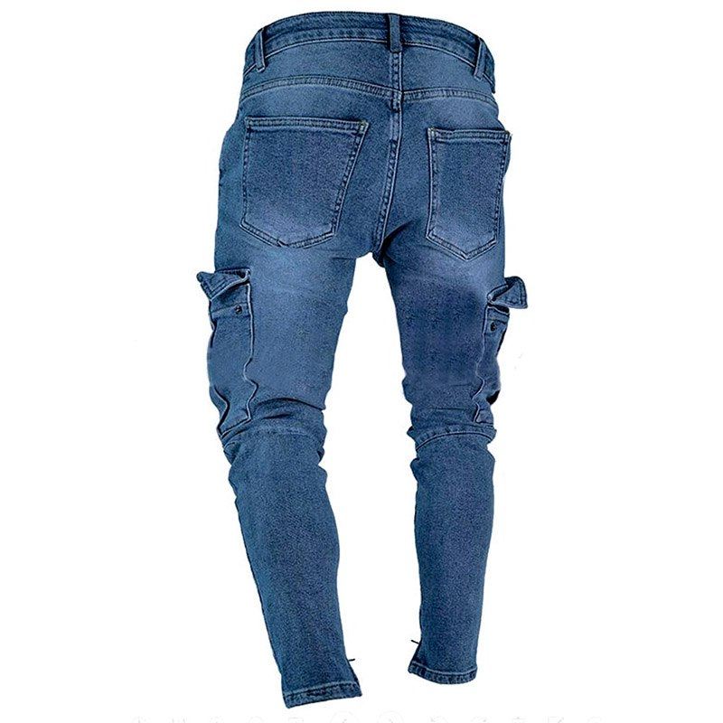 Trend Kniegat Rits Voeten Jeans