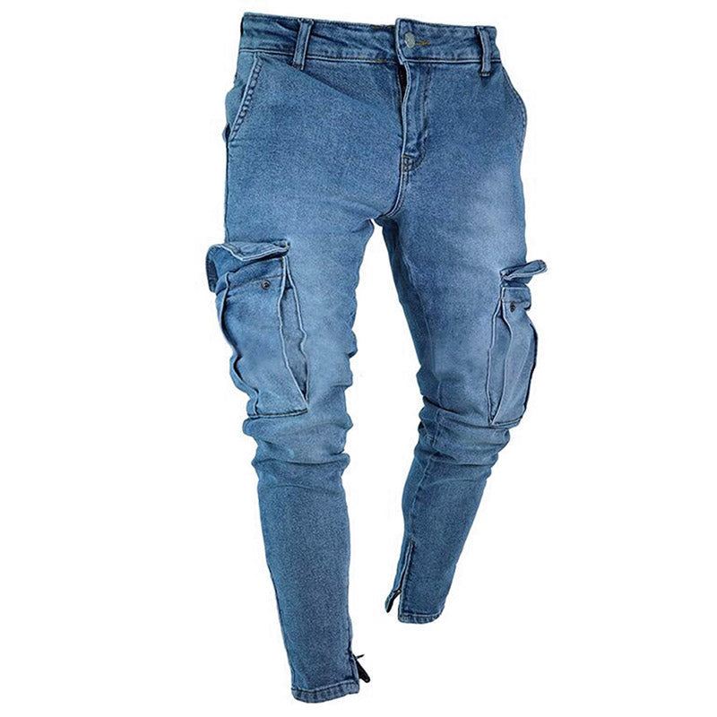 Trend Kniegat Rits Voeten Jeans