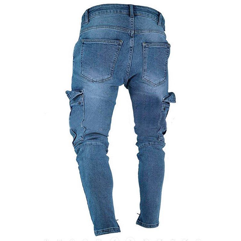 Trend Kniegat Rits Voeten Jeans