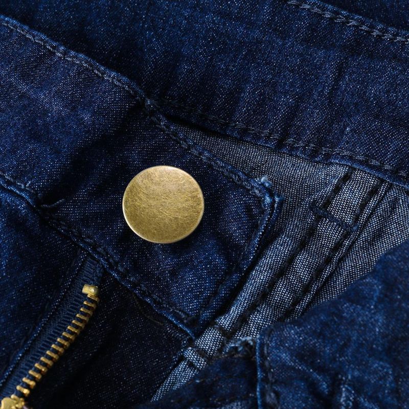 Trend Kniegaten Jeans Heren Met Ritsen