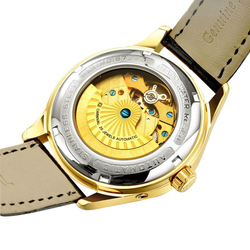 Heren Horloges Carnaval Horloge Lederen Horlogeband