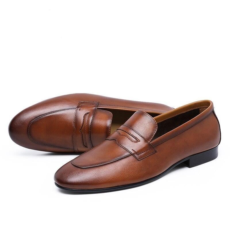 Echt Leer Fashion Leader Loafers Elegante Schoenen Heren