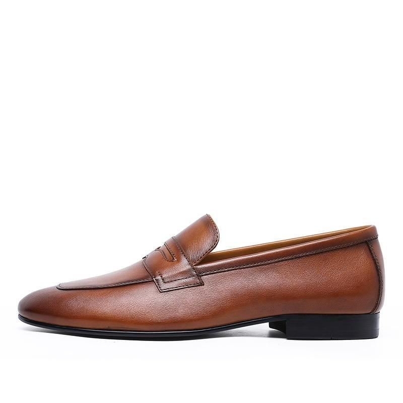 Echt Leer Fashion Leader Loafers Elegante Schoenen Heren