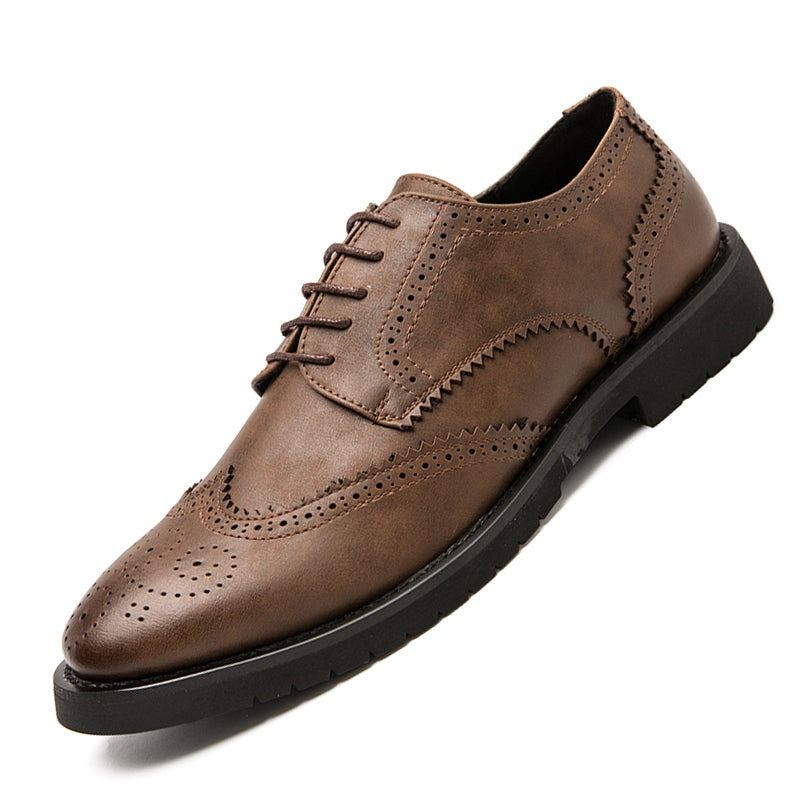 Elegante Schoenen Heren Brogue Britse Casual Leren Jurk Schoenen