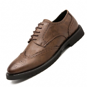 Elegante Schoenen Heren Brogue Britse Casual Leren Jurk Schoenen