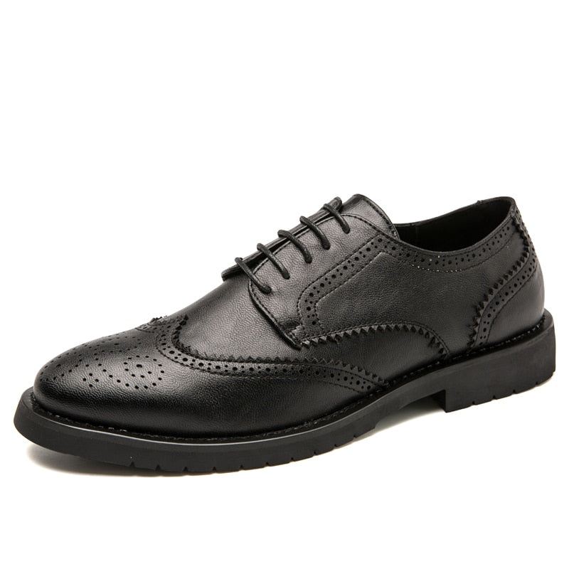 Elegante Schoenen Heren Brogue Britse Casual Leren Jurk Schoenen