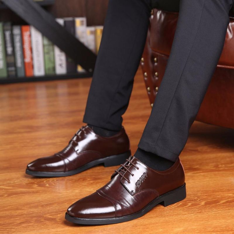 Elegante Schoenen Oxfords Heren Kleden Leren Schoenen