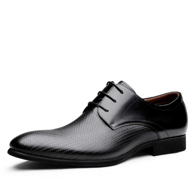 Heren Elegante Schoenen Echt Lederen Oxfords Kantoorschoenen