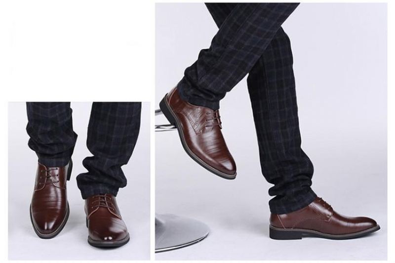 Heren Elegante Schoenen Gesneden Italiaans Formeel Oxford