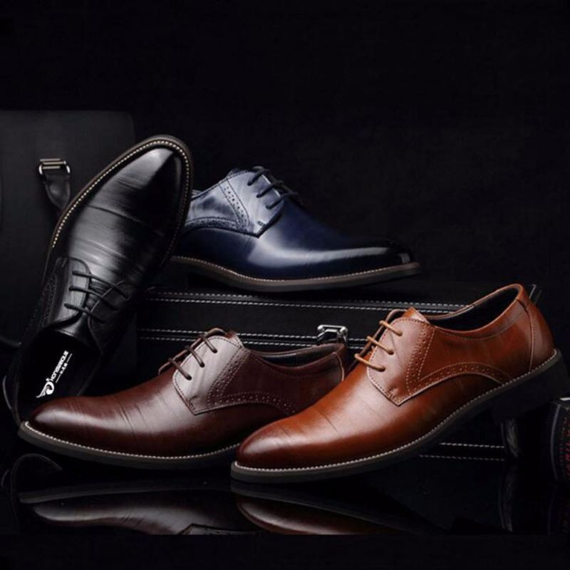 Heren Elegante Schoenen Klassieke Leren Oxford-schoenen Voor Zakenmensen